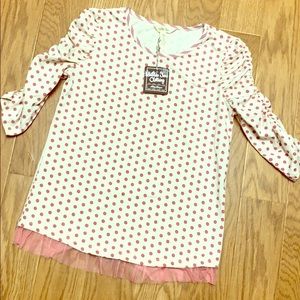 NWT Matilda Jane polka dot 3/4 sleeve top